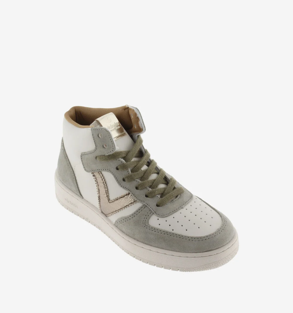 MADRID SPLIT LEATHER & METAL MID BOOTKAKI