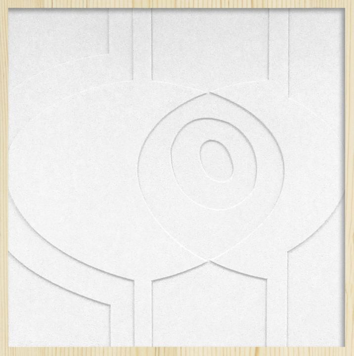 Schilderij Amsterdam Shapes I (blanke relieflijst)