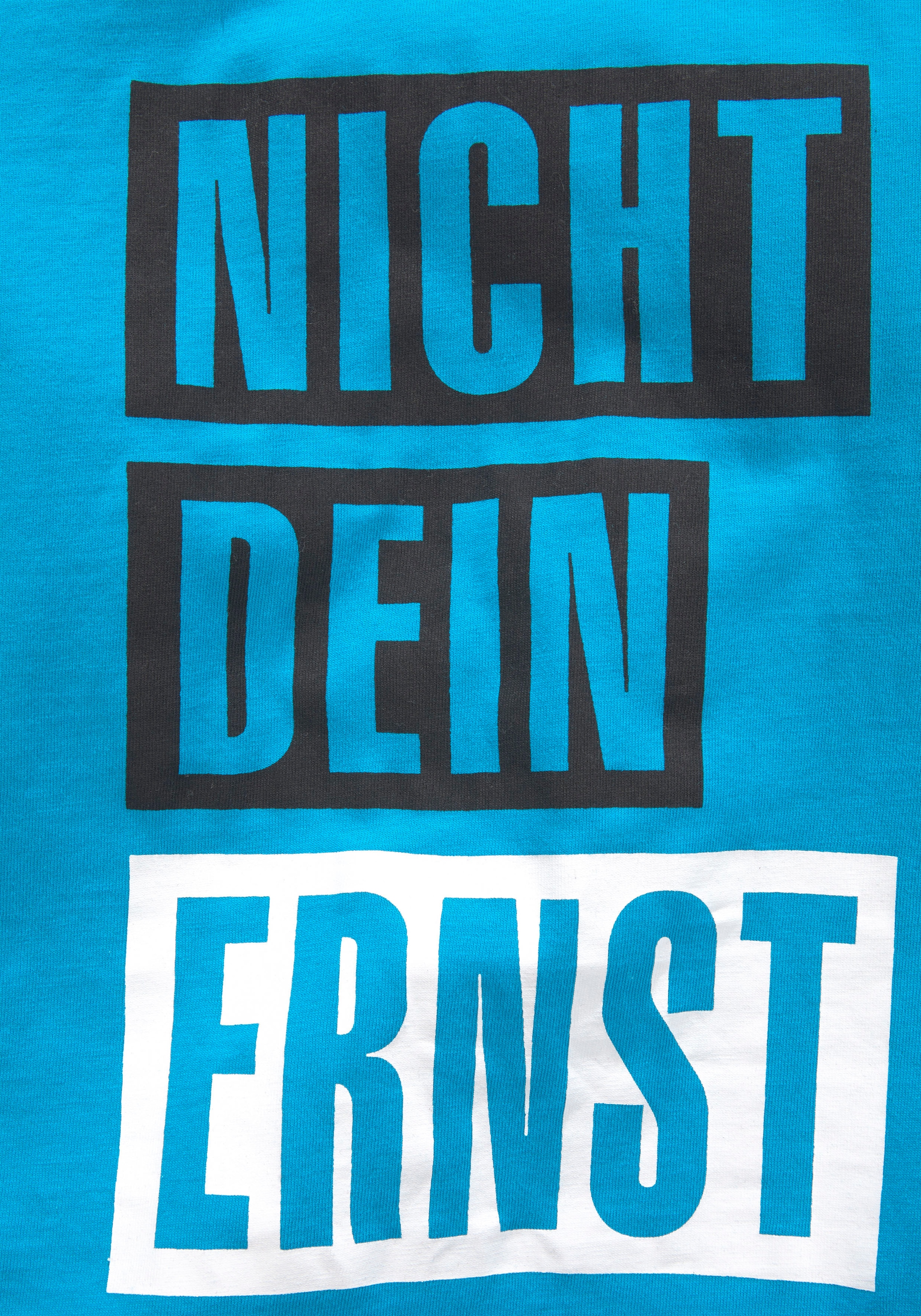 KIDSWORLD T-Shirt »mit Spruch: NICHT DEIN ERNST«, Kurzarm,  Basic-Passform,  mit trendigem Aufdruck