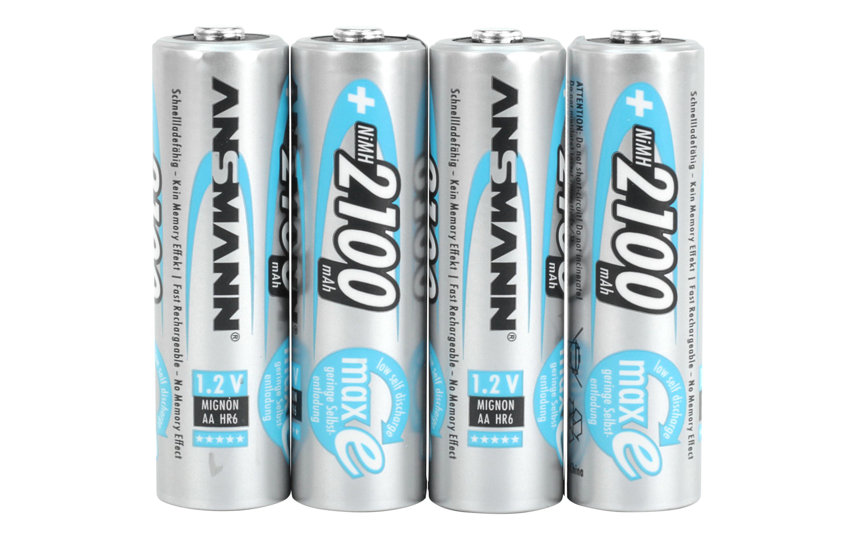 Akku Typ 2100 NiMH AA 2100 mAh, 4 StückAA-Akkus im 4er-Pack