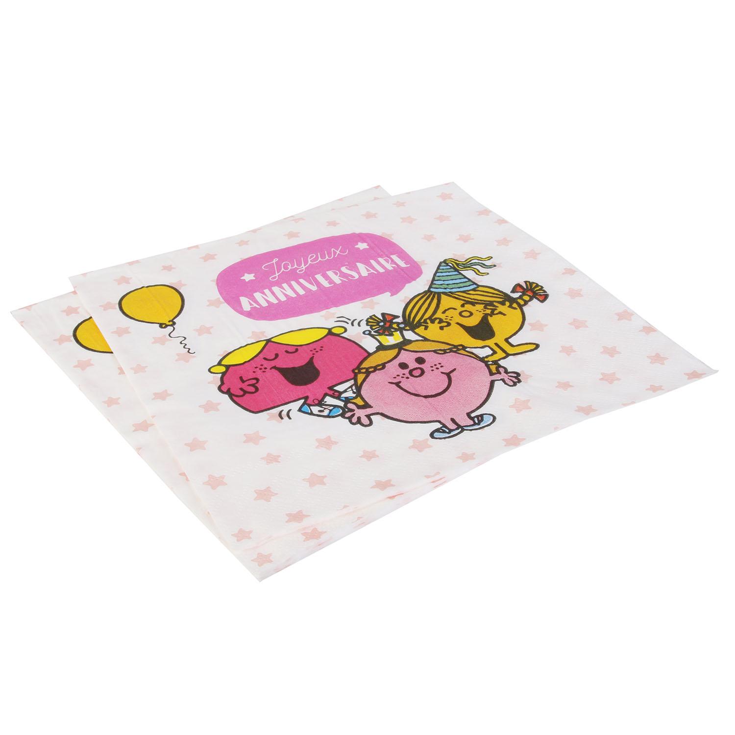 SERVIETTES ANNIVERSAIRE MR MME X20