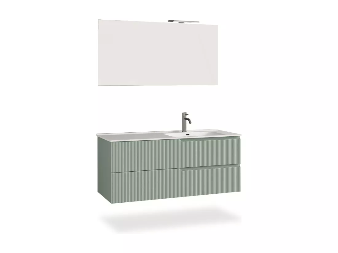 Ensemble salle de bain DX vasque 4 pièces VENERE vert sauge