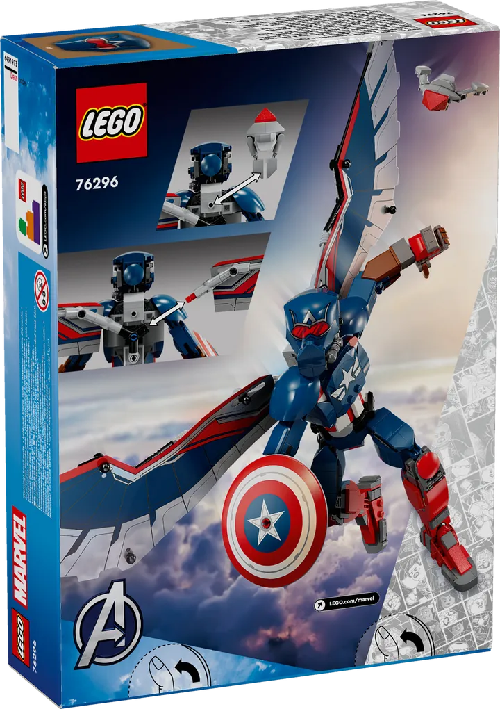 LEGO Super Heroes Marvel 76296 Byg selv-figur af den nye Captain America