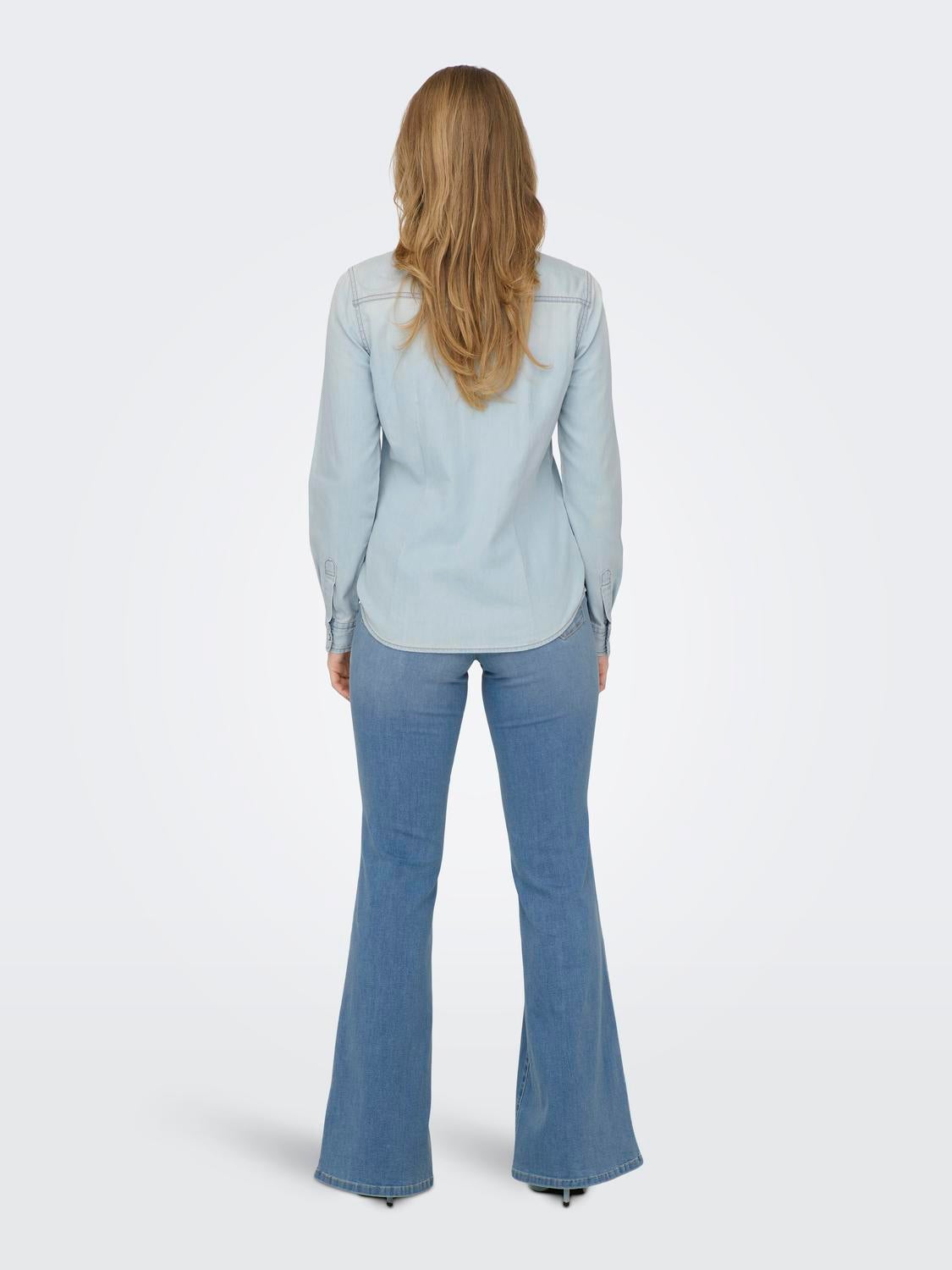 ONLALEXA Jeanshemd Light Blue Denim