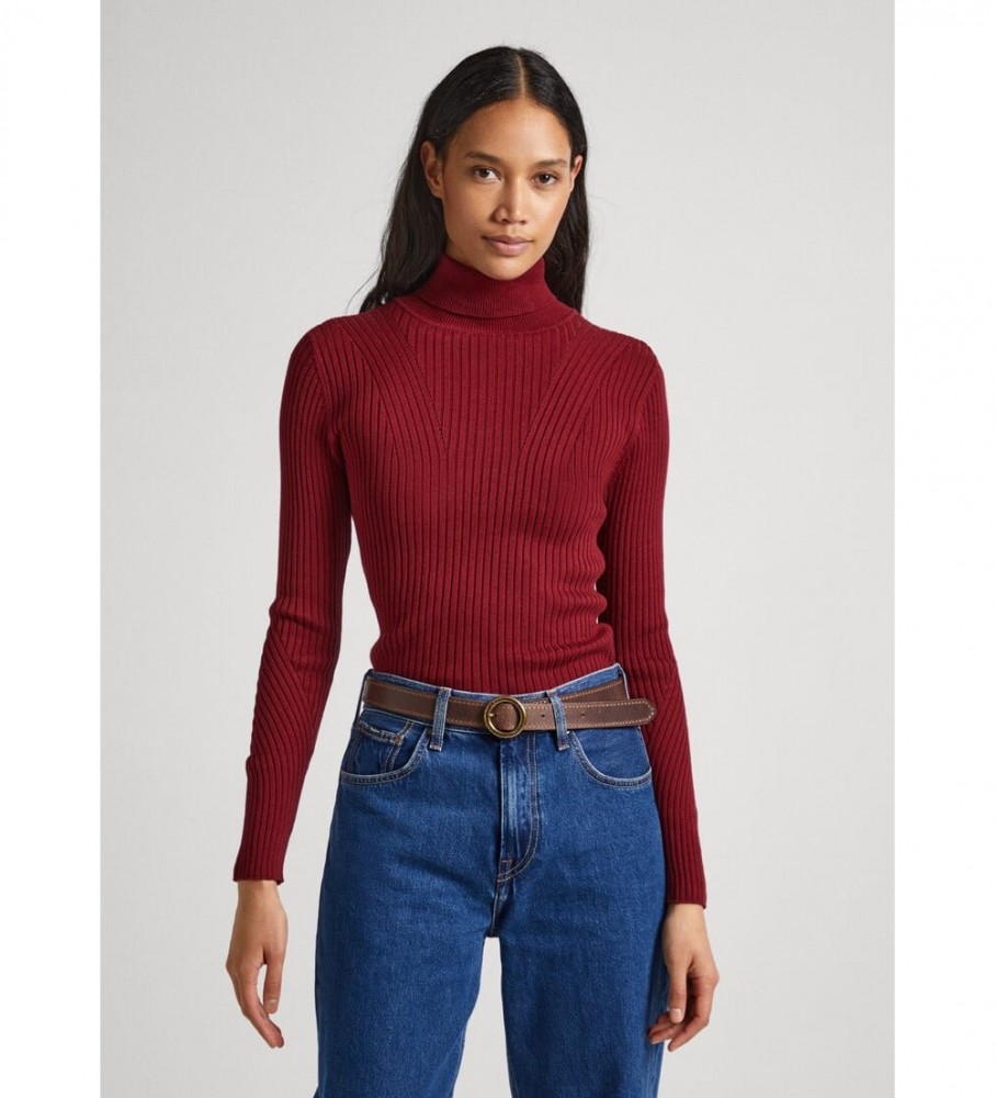 Suéter Pepe Jeans Dalia Rolled Bordô