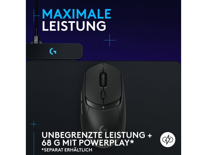 Logitech Gaming-Maus G309 Lightspeed Schwarz Kabellose Gaming-Maus mit Lightspeed Wireless und Bluetooth Verbindung