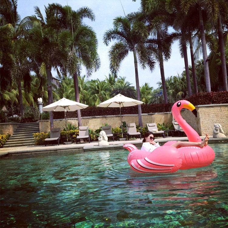 (200cm) Grosse Aufblasbare Wasser Luftmatratze Liegesofa Badeinsel - Rosa Flamingo