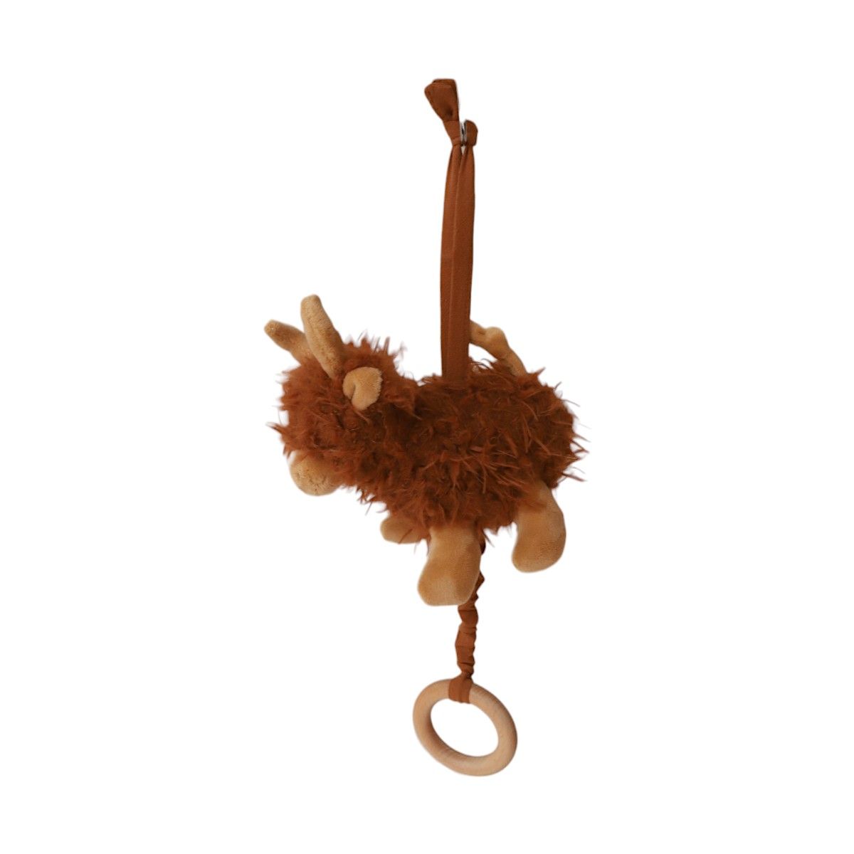 Peluche vache musicale - Bébé Highland Frisette