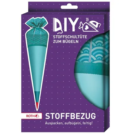 Roth Stoffbezug mit Satinschleife, türkis