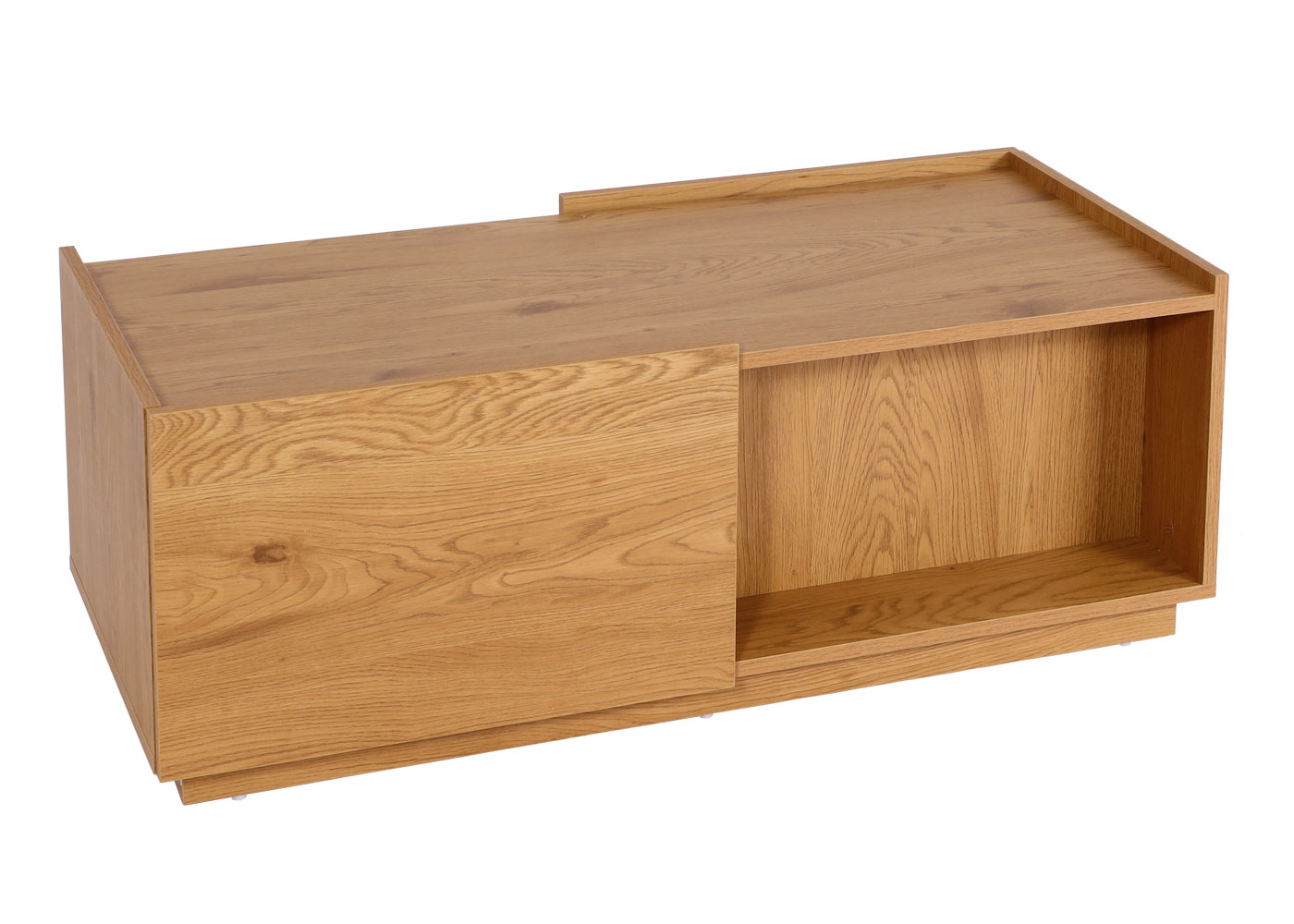 Couchtisch MCW-J78, Wohnzimmertisch Beistelltisch Sofatisch, Schublade, MDF 110x50x40cm ~ Eiche-Optik