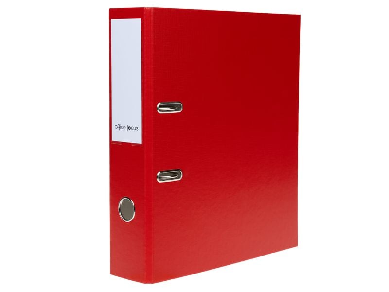 office focus Ordner A4 7 cm, Rot A4-Ordner mit Rückenschild und Griffloch