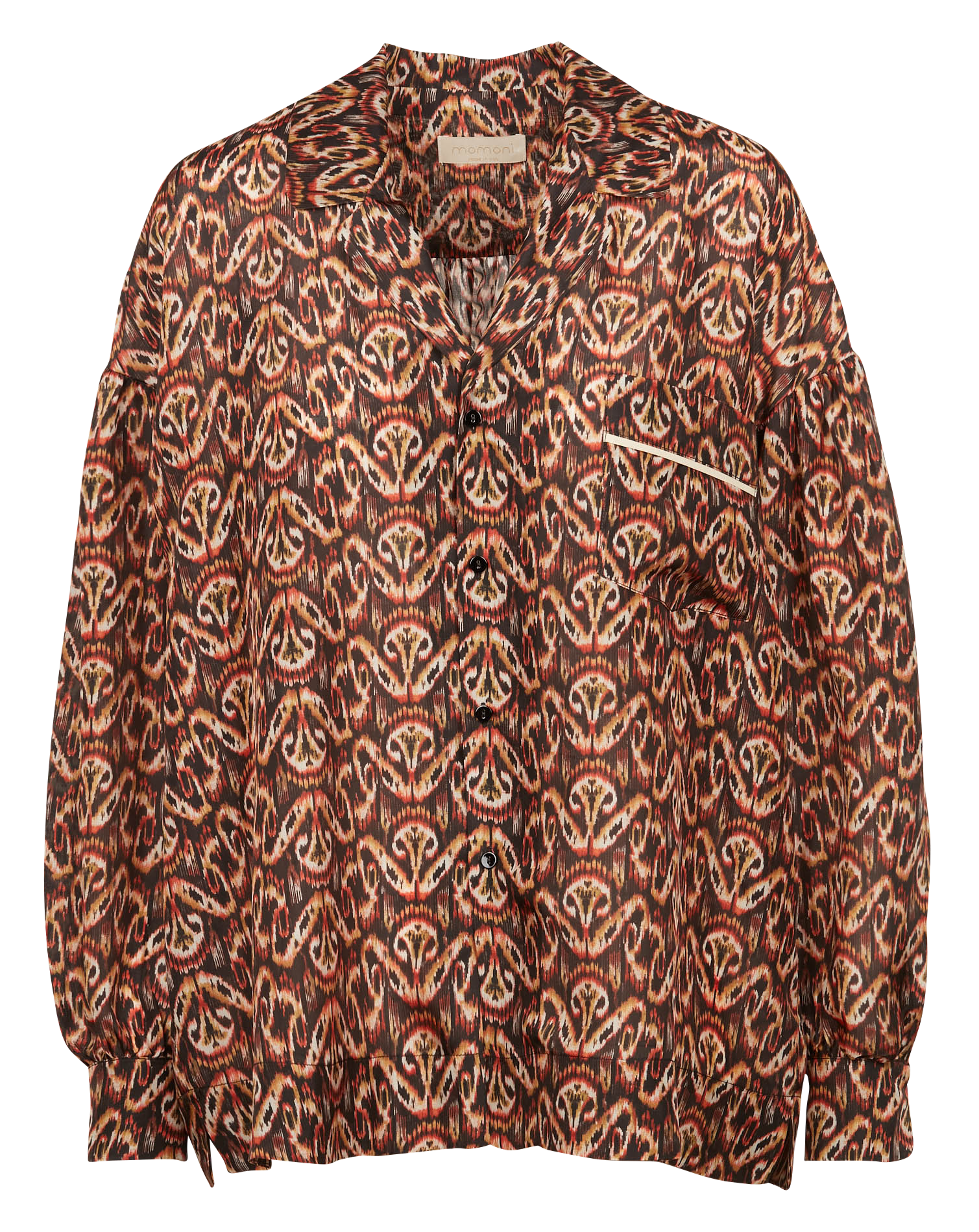 CINCINNATI - Chemise ample imprimée en soie | Orange
