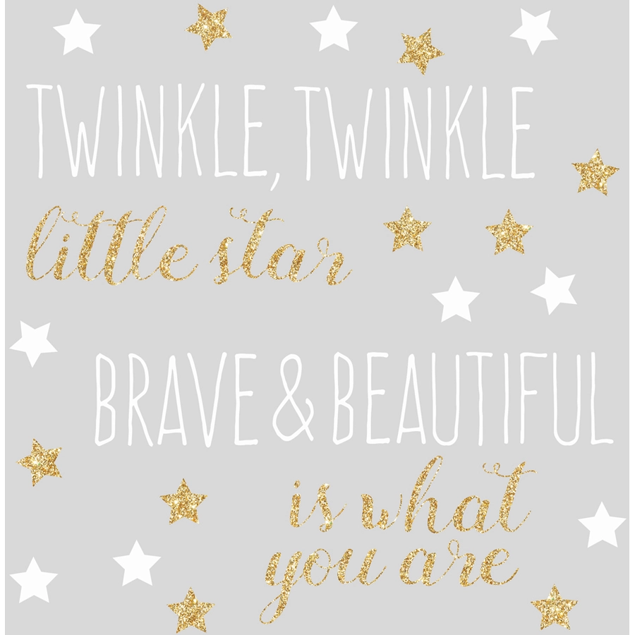 Room Mates Twinkle Twinkle Little Star Quote Mehrfarbig