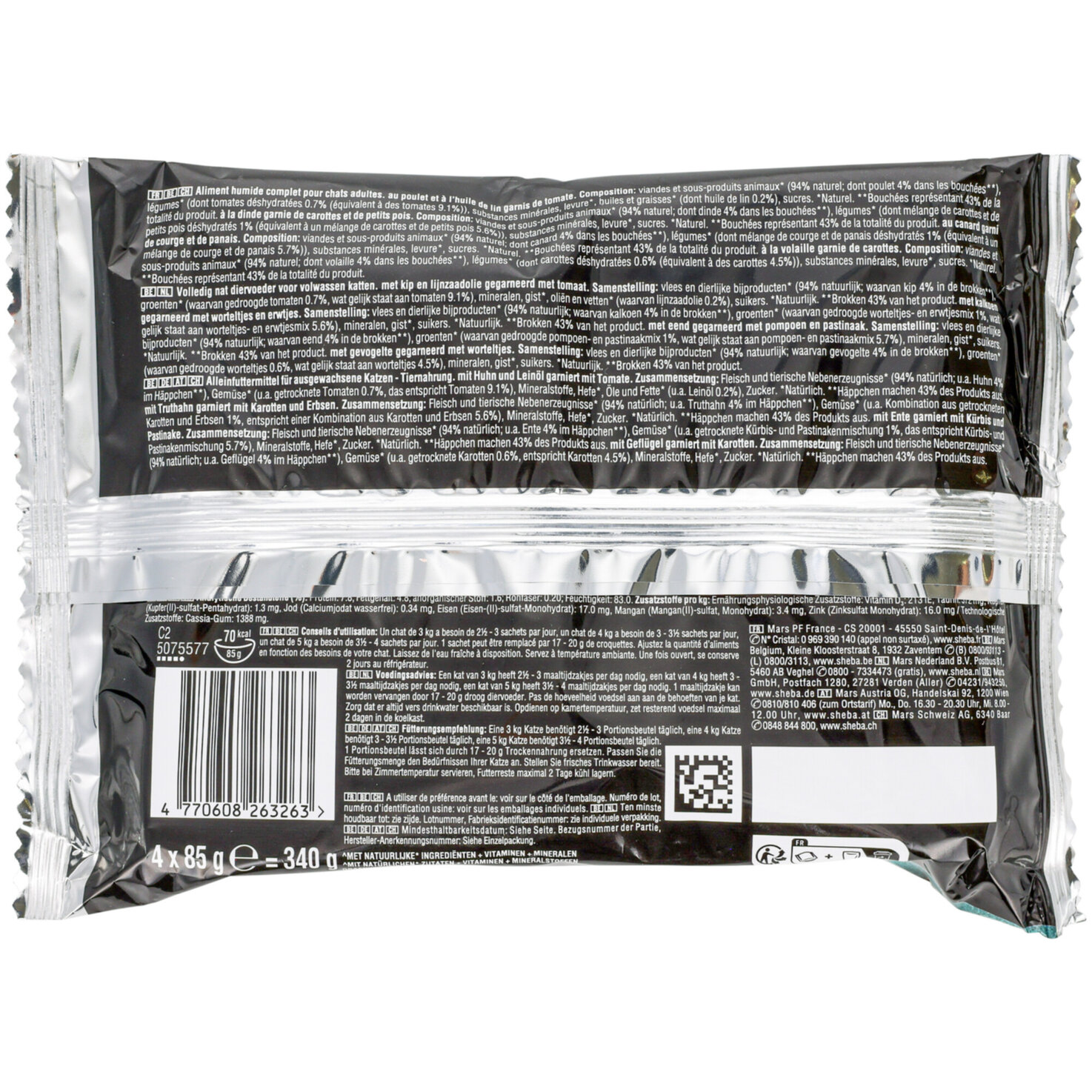 Sheba Katzenfutter in Sauce Nature's Collection Geflügel 4x85g