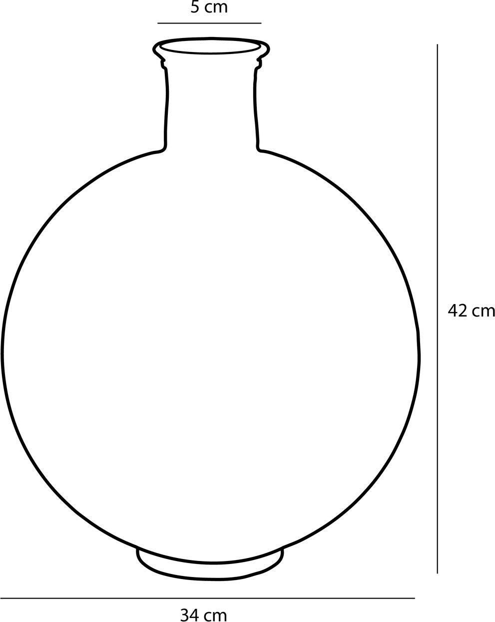 Mica Decorations vaas Firenza geel D 34 H 42 cm