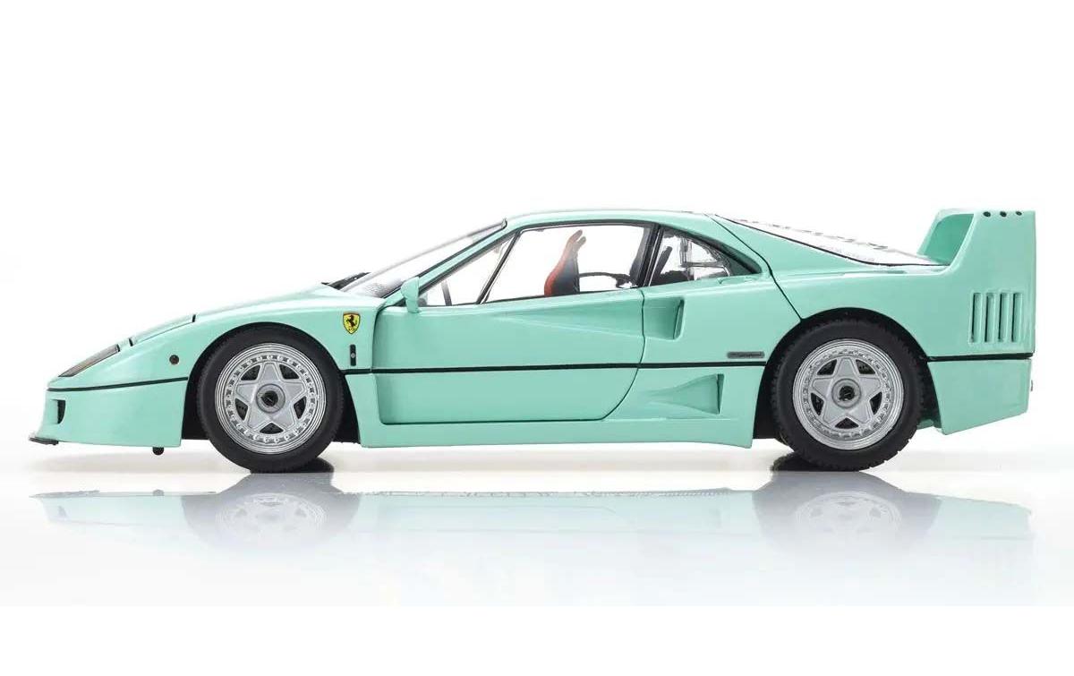 Ferrari F40 1987 Mint Grün, 1:18<br>Detailgetreues Modellauto für Sammler im Massstab 1:18