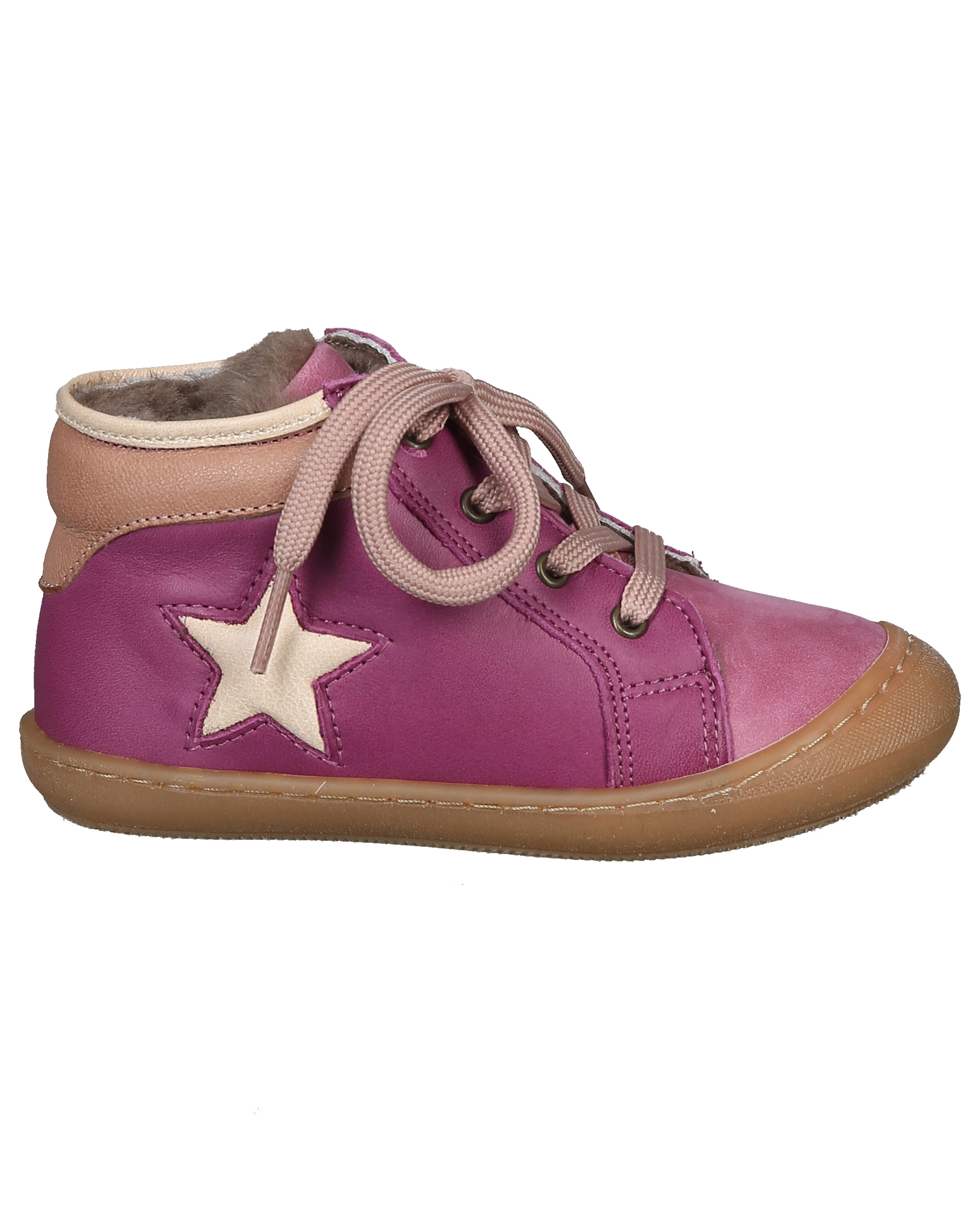 Schnür-Lauflernschuhe SAMUEL gefüttert in fuchsia