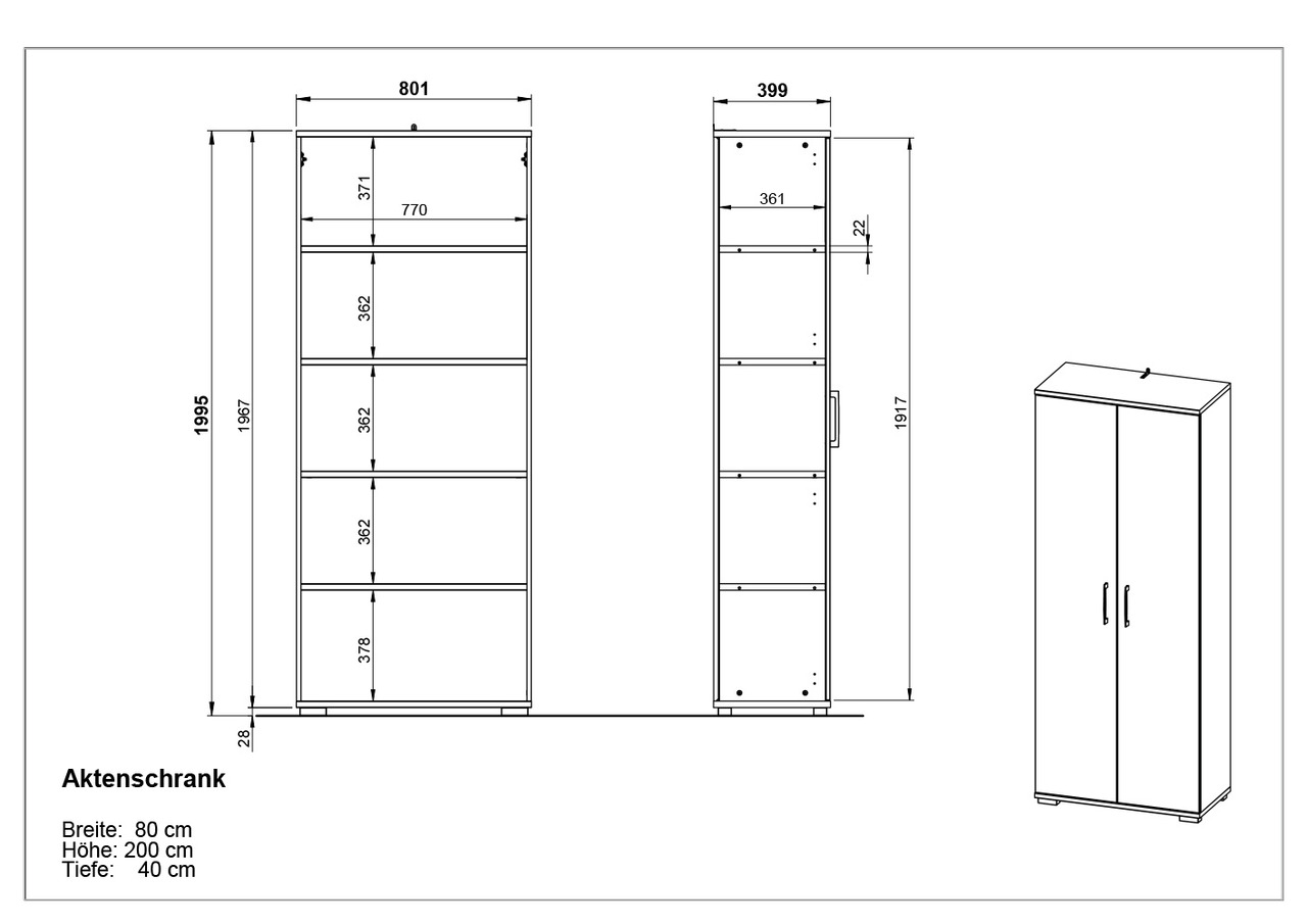 MID.YOU Aktenschrank PROFI 2.0