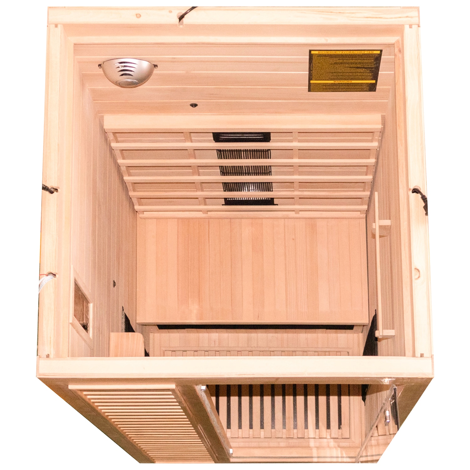 Dewello® Infrarotkabine Infrarotsauna HAMLIN 90cm x 90cm inkl. 4 Vollspektrumstrahler, Bodenstrahler, 1 Person, LED
