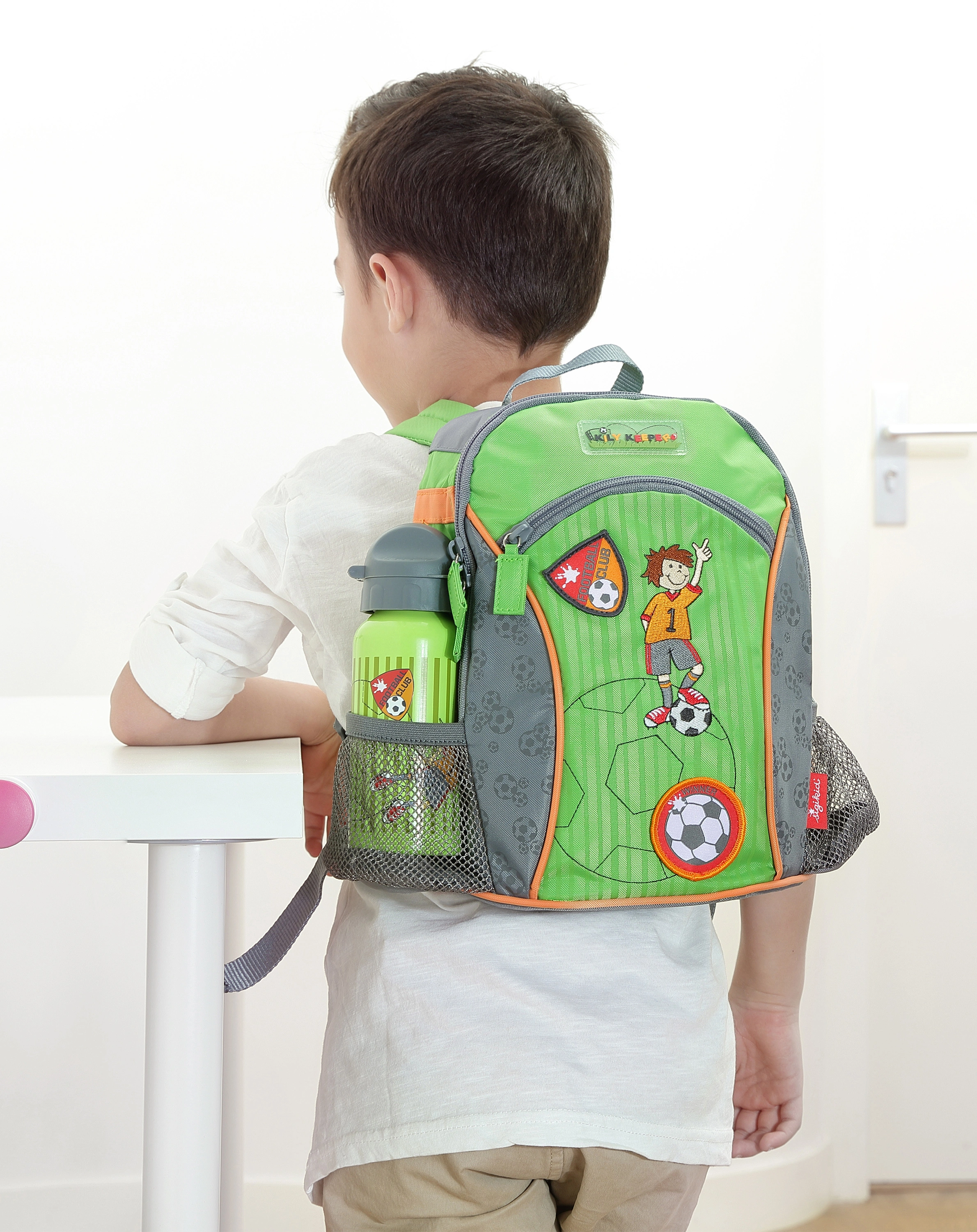 Kinderrucksack KILY KEEPER (28x23x20) in grün/grau