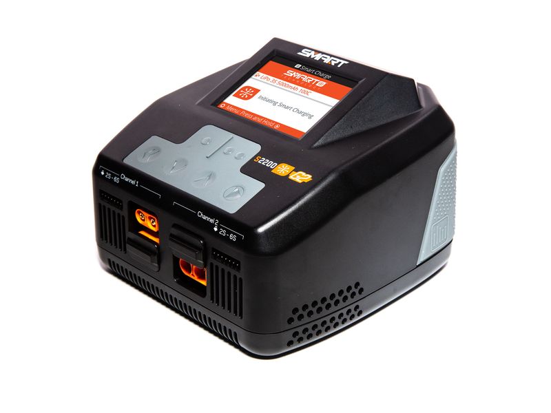 Spektrum Dual-Ladegerät S2200 G2 AC 2x 200W 1-6S Universeller G2 Smart Charger mit 2 Ausgängen
