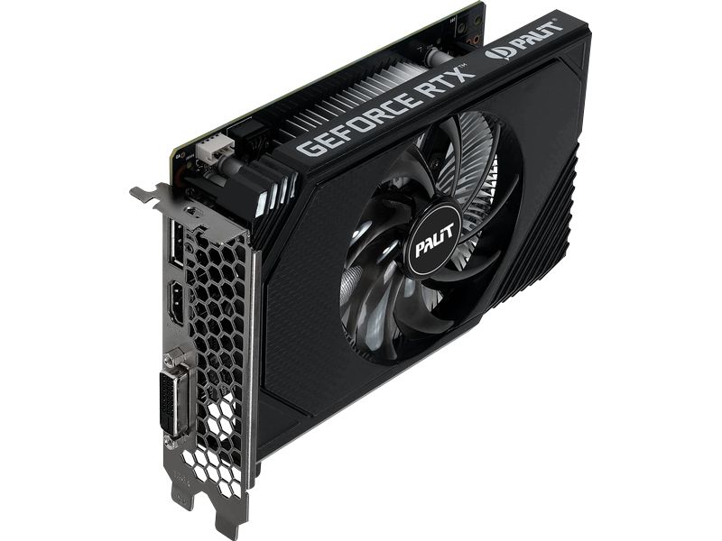 Palit Grafikkarte GeForce RTX 3050 StormX 6 GB Gamer-Grafikkarte mit 6 GB GDDR6-Speicher, ermöglicht Auflösungen bis zu 8k