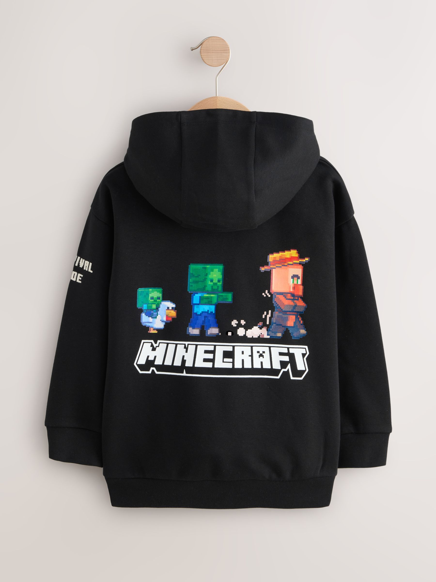 Zwart - Minecraft-hoodie (3-16jaar)