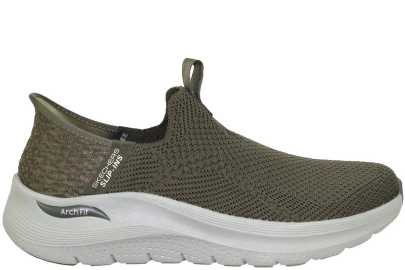 SKECHERS ARCH FIT 2.0 - CRAYN OLIVE GREEN SNEAKER SLIP-INS