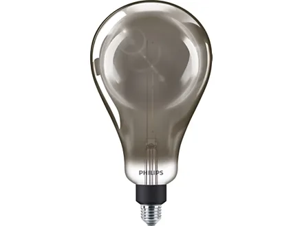Philips Deco - LED-lyspære - form: A160 - E27 - 6.5 W (tilsvarende 25 W) - klasse A - køligt hvidt lys - 4000 K - røget