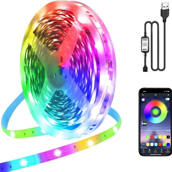 Smarte USB LED Strip Lights Music Sync APP-kontroll  3 m