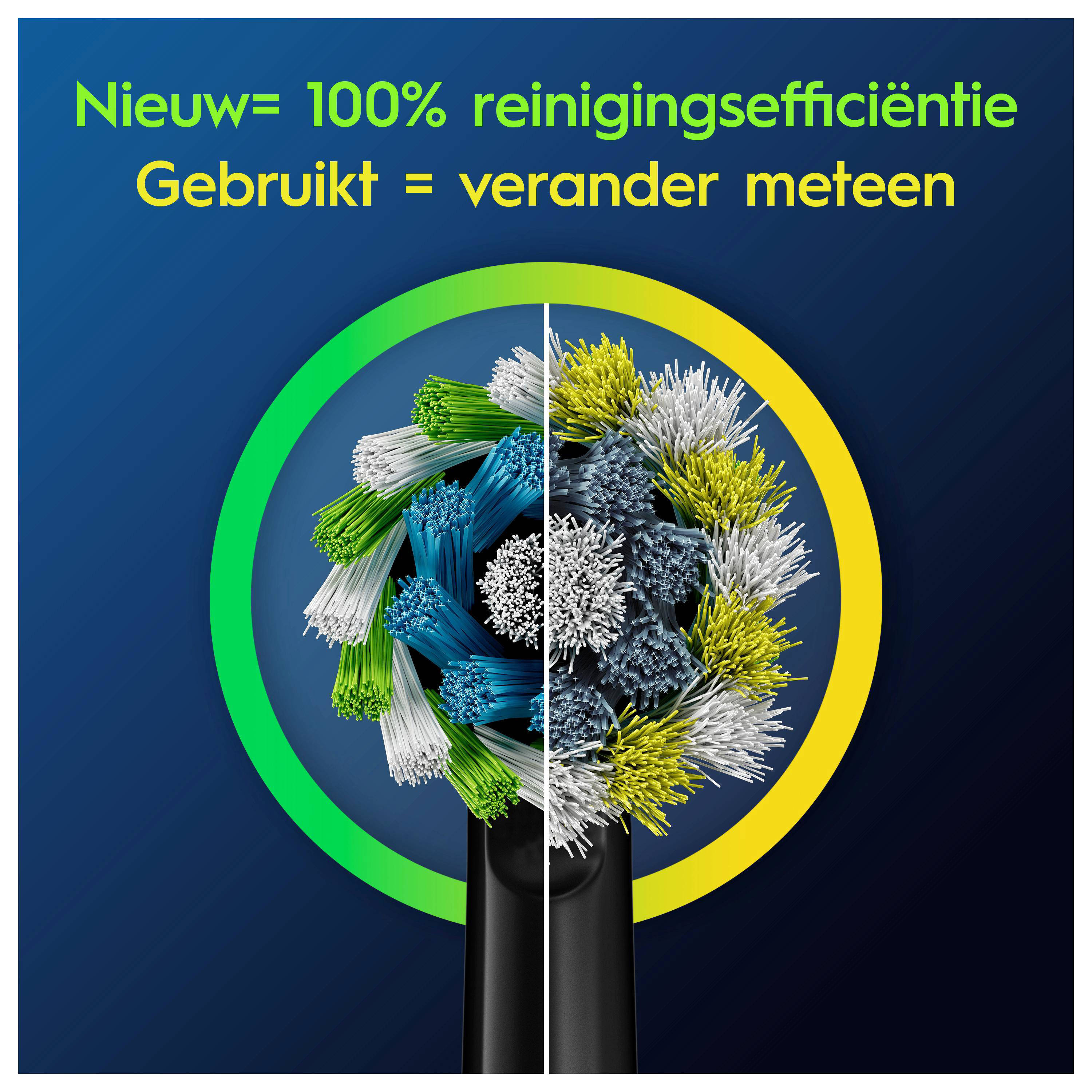 Oral-B Pro Cross Action Zwart Opzetborstels - 10 Stuks