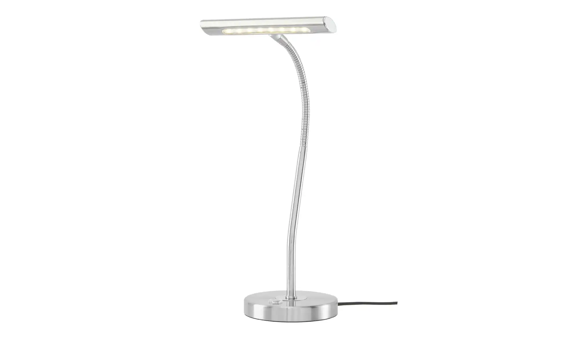 Trio Tischleuchte, 1-flammig, Nickel-matt mit Schwanenhals