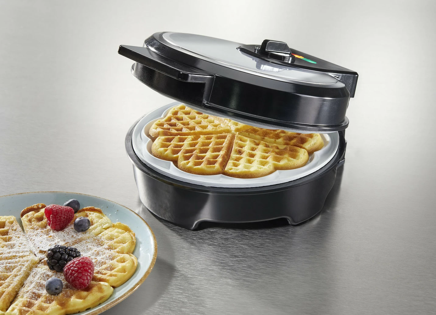 Waffeleisen für dünne und dicke Waffeln in nur 2–3 Minuten