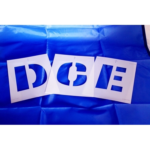 Pochoir Lettres & Chiffres PVC - 2,5 cm, 5cm, 7,5cm ou 10 cm