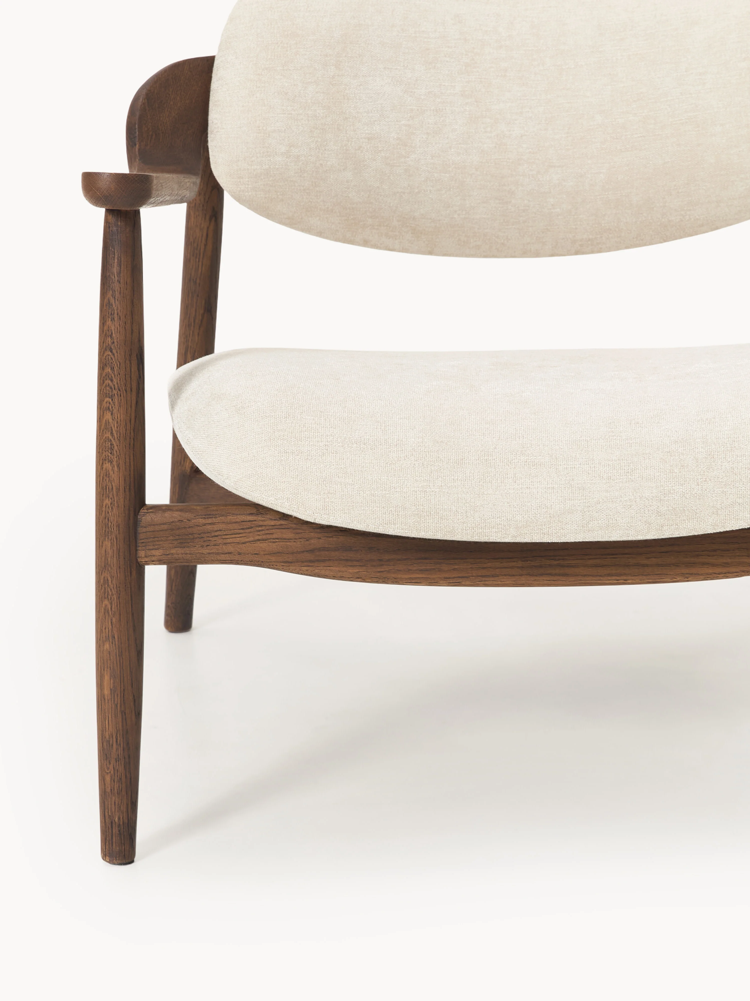 Loungefauteuil Rae van eikenhout