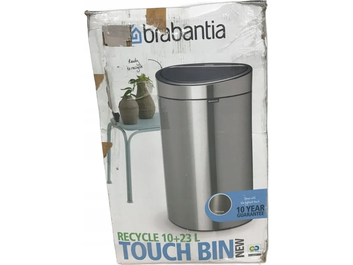 Brabantia afvalemmer Touch Bin New, recycle, 23 10 L platinum