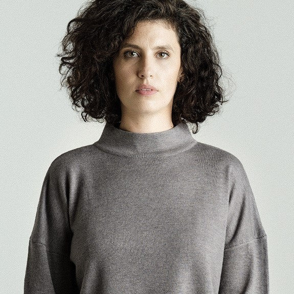 Strickpullover Merino grau