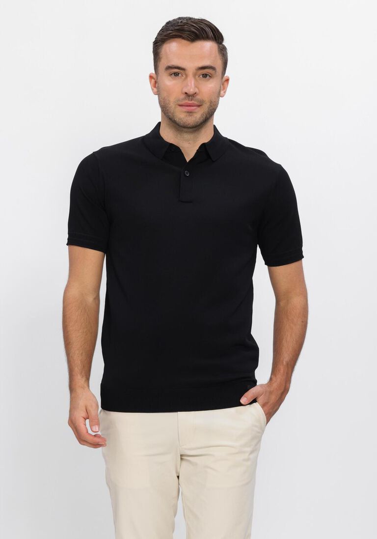 zwarte genti polo polo 2 button ss 1260