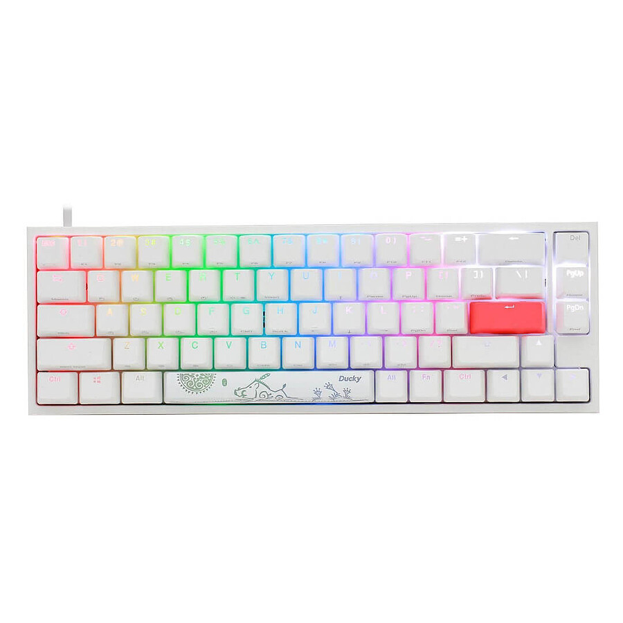 Ducky Channel One 2 SF RGB - Blanc - Cherry MX Black
