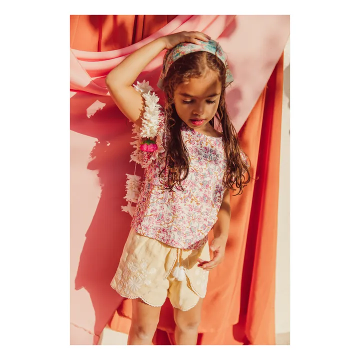 Louise Misha T-Shirt Fleuri Hermance | Ecru