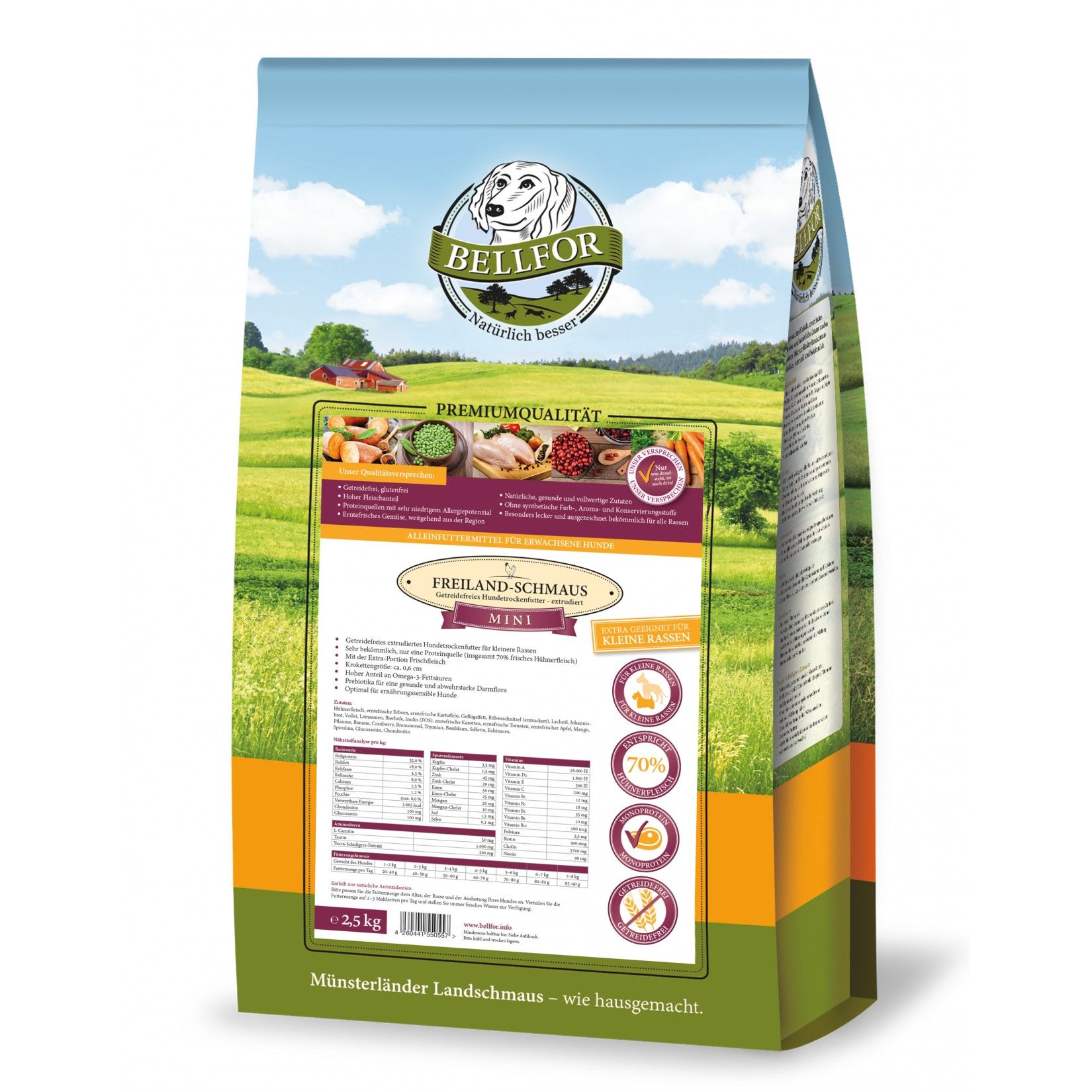Bellfor Dackel Futter Set für Hunde
