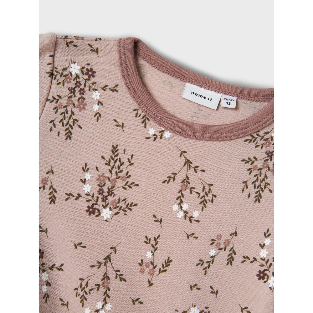 Køb Name It Shadow Gray Long Flowers Nmfwillow Uld Ls Top