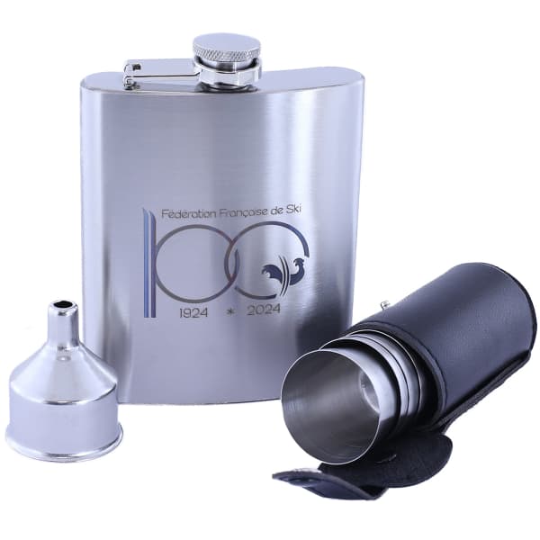 Gourde FFS SET FLASQUE ET VERRES EN ACIER INOXYDABLE