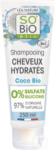 So'Bio Étic Shampoing Cheveux Hydratés Coco & Acide Hyaluronique Tous Types De Cheveux Bio 250ml