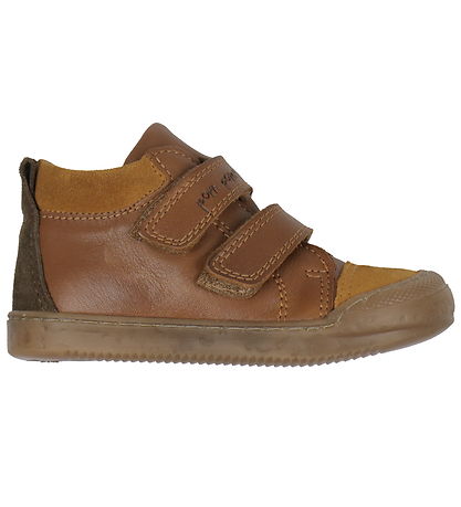 Pom Pom Schuhe - Sneakers Klettband - Dark Camel