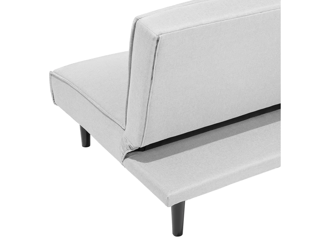 Canapé convertible 3 places en tissu gris clair VISBY