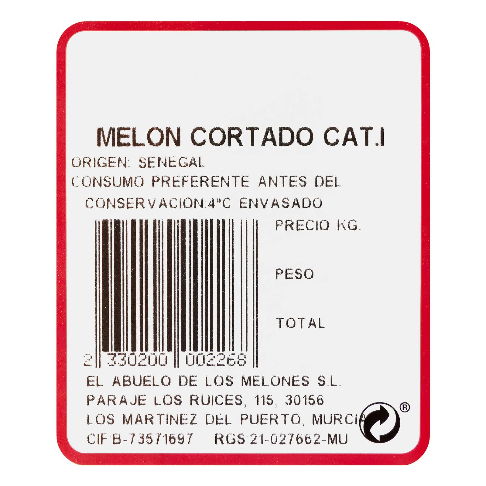 Un demi-melon peau de crapaud