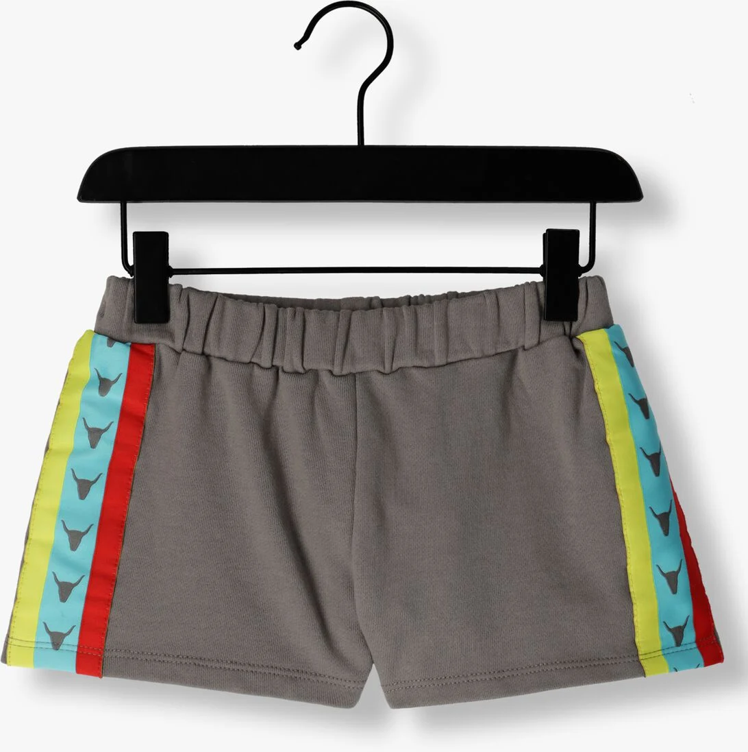 ALIX MINI donkergrijze alix mini korte broek knitted stripe tape sweat short
