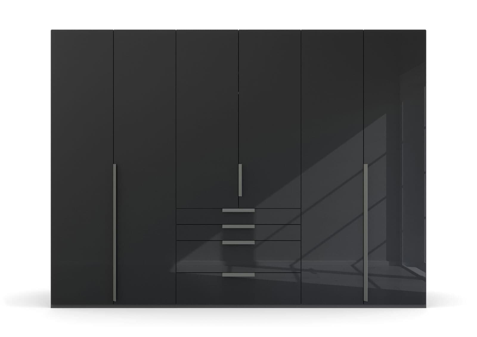 Kleiderschrank PURISMA Graphitgrau/ Glas Graphitgrau