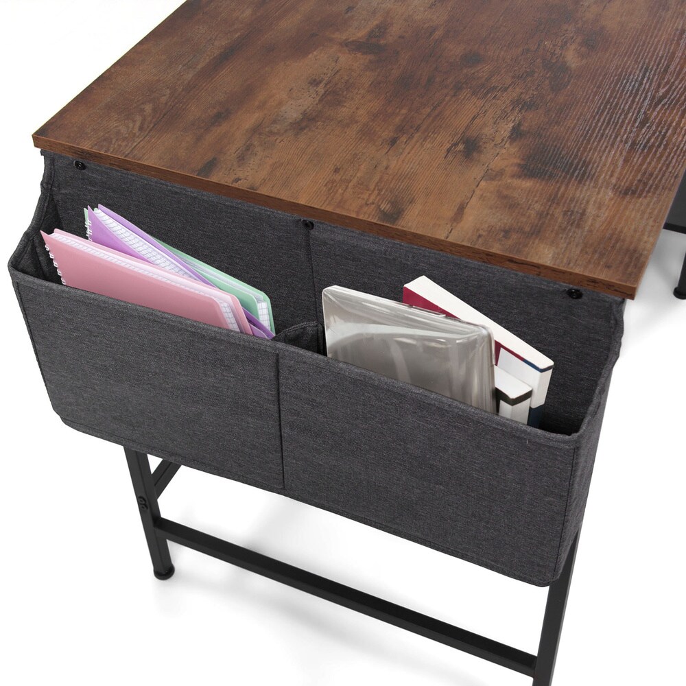 Schreibtisch WORKSPACE H I Melaminharzbeschichtete Spanplatte, Gestell pulverbeschichteter Stahl hjh OFFICE